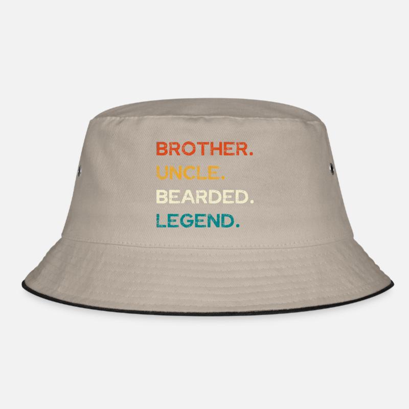 Bearded Legend: Bruder und Onkel - Bucket Hat - Khaki/Schwarz