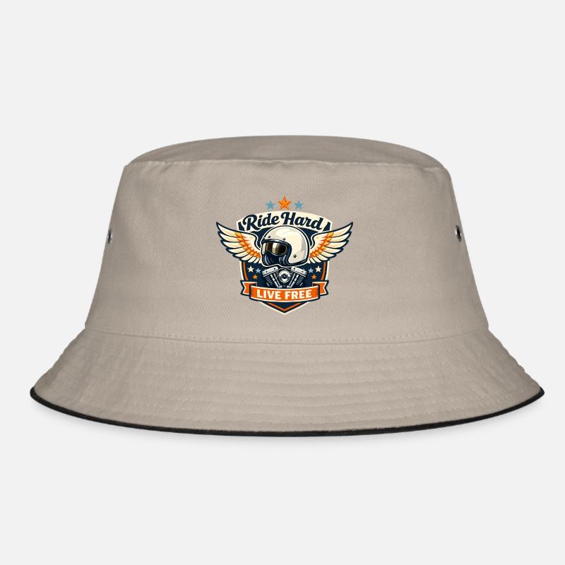 Winged Helm Moto Ride Hard Bucket Hat