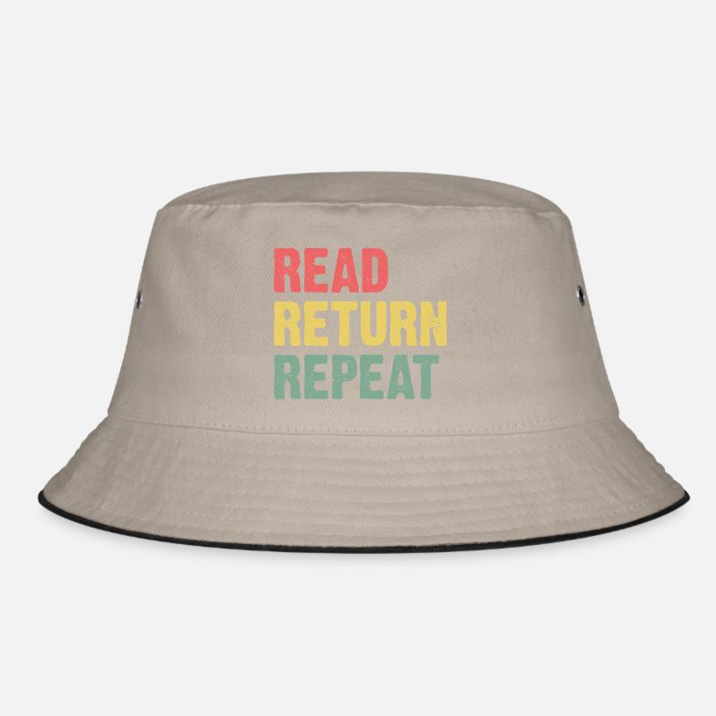 Read Return Repeat - Pastell Typo Bucket Hat