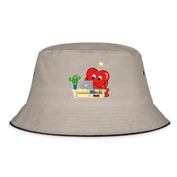 Mucki Home-Office - Bucket Hat - Khaki/Schwarz - Vorne