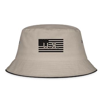 U.S./USA Tactical Flag - Bucket Hat - khaki/black - Front