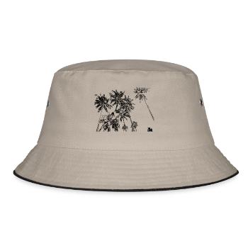 Palm trees - Bucket Hat - khaki/black - Front