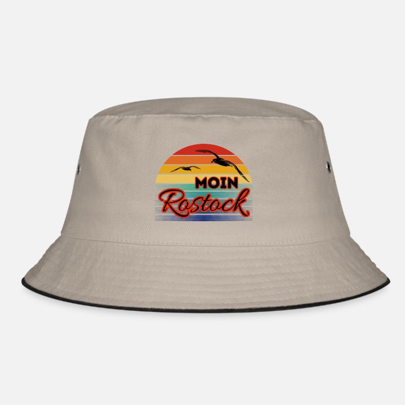 Moin Rostock avec mouette dans un style rétro Bob