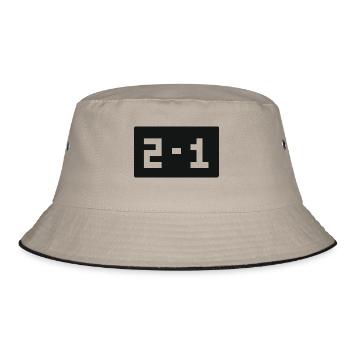 Retrogaming Score 2 to 1 Won Pixelated - Bucket Hat - khaki/black - Front