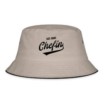 Chefin 2025 Selbstständigkeit Unternehmerin Firma - Bucket Hat - Khaki/Schwarz - Vorne