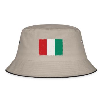 Grunge Italy Flag - Bucket Hat - khaki/black - Front