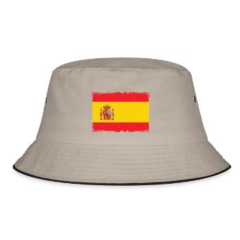 Flag Spain Grunge - Bucket Hat - khaki/black - Front