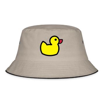 Entchen - Bucket Hat - Khaki/Schwarz - Vorne