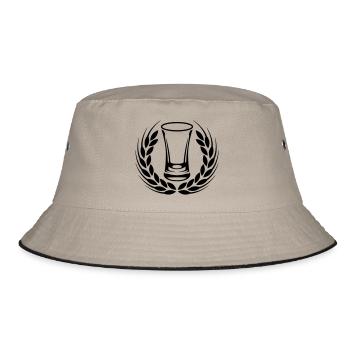 Schnaps Ähre Kranz - Bucket Hat - Khaki/Schwarz - Vorne