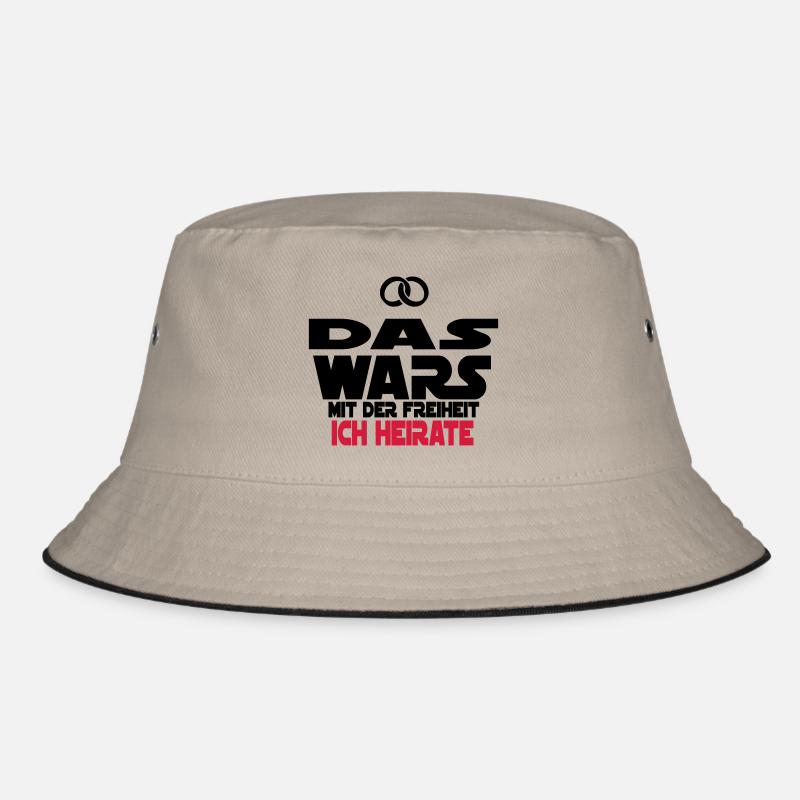 das wars ich heirate - Bucket Hat - Khaki/Schwarz