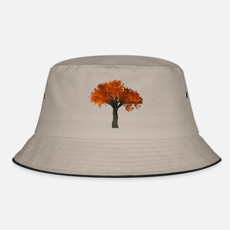 Baum mit orangen Blättern - Herbst Bucket Hat