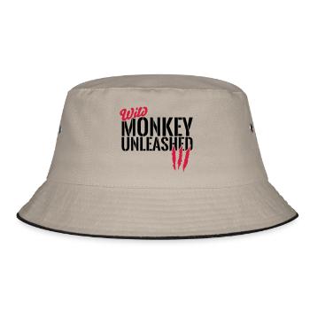 Wild monkey unleashed - Bucket Hat - khaki/black - Front