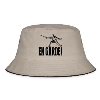 En garde - Bucket Hat - Khaki/Schwarz - Vorne