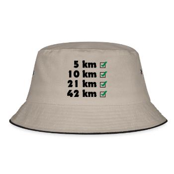 Marathon checklist - Bucket Hat - khaki/black - Front