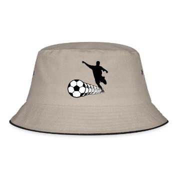 Footballer football 2c - Bucket Hat - khaki/black - Front