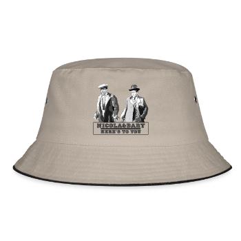 Nicola & Beard - Bucket Hat - khaki/black - Front