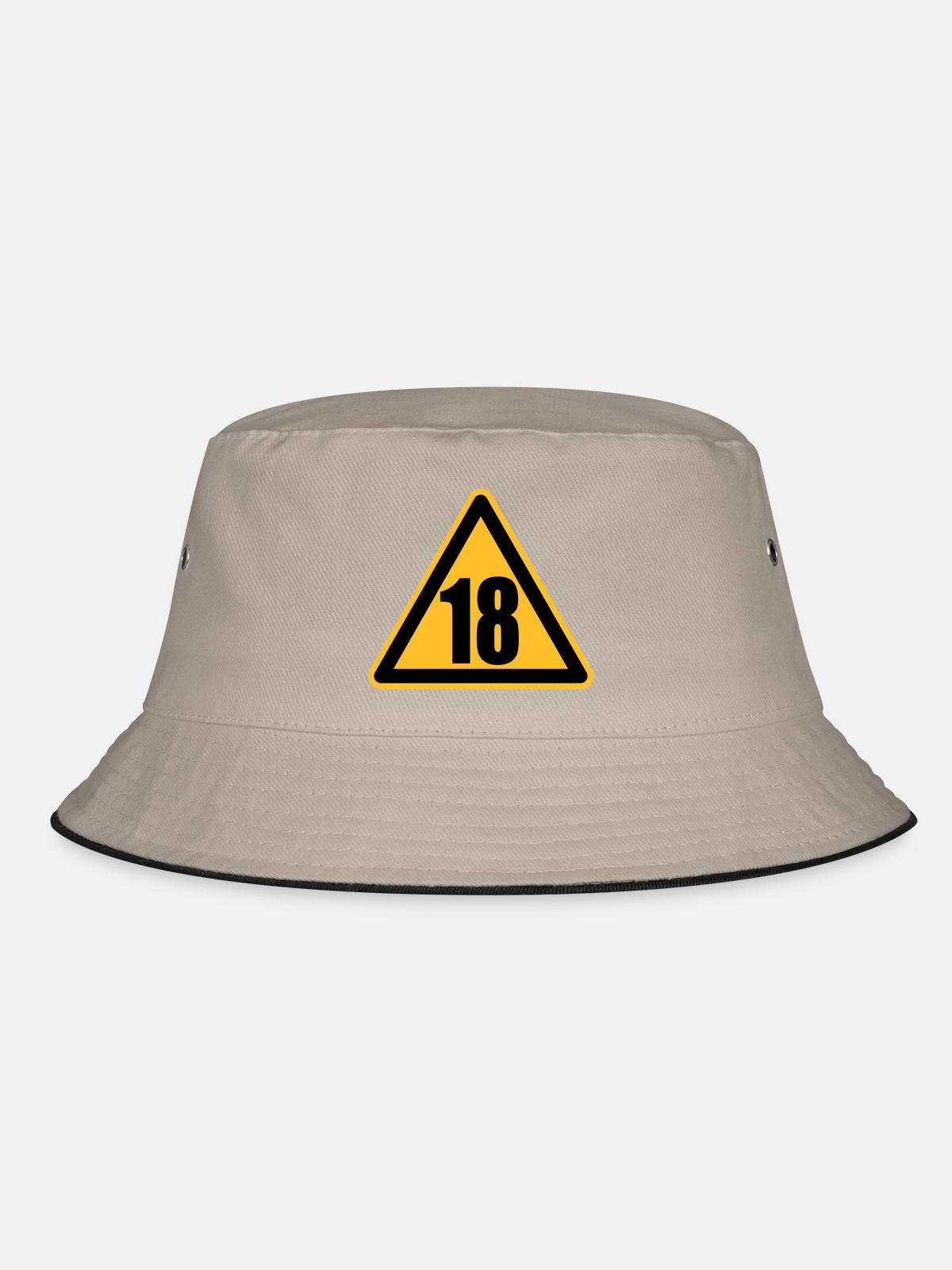 Warning 18 | Achtung 18 - Bob - kaki/noir - Devant