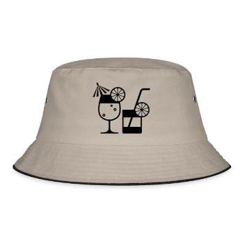 Cocktail - Bucket Hat - Khaki/Schwarz - Vorne