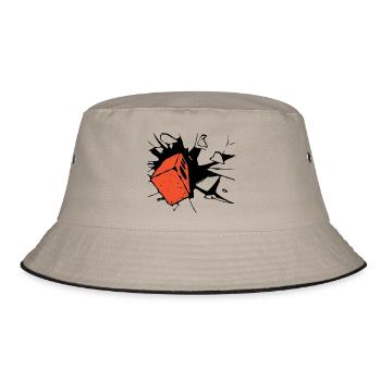 Brick crashes through - Bucket Hat - khaki/black - Front