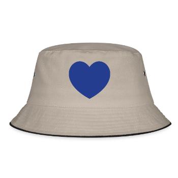 Coeur bleu foncé - Bob - kaki/noir - Devant