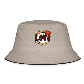 Amour Pop Art Speech Bubble - Bob - kaki/noir - Devant