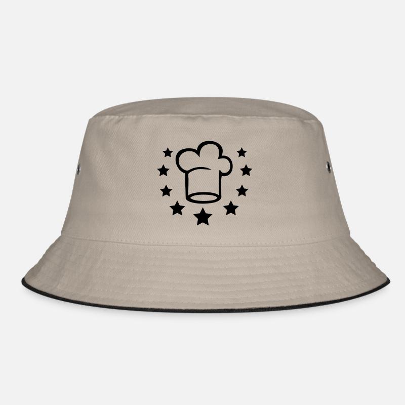 chef hat - Bucket Hat - khaki/black
