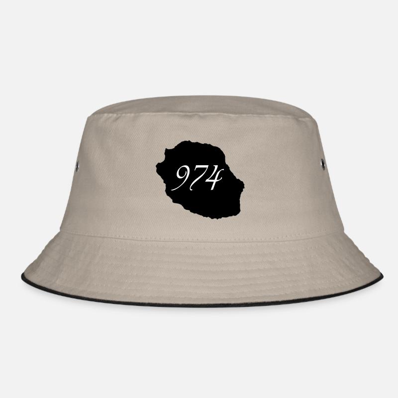 île de la réunion 974 blanc - Bob - kaki/noir