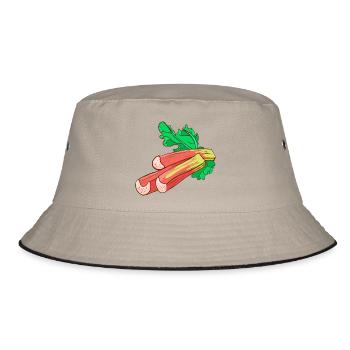 Common rhubarb Common Krauser - Bucket Hat - khaki/black - Front