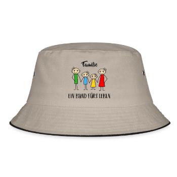 Ein Bund Fürs Leben - Familie - Bucket Hat - Khaki/Schwarz - Vorne