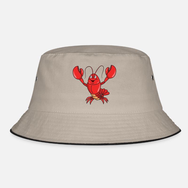 lobster - Bucket Hat - khaki/black