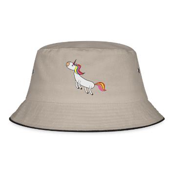 Einhorn - Bucket Hat - Khaki/Schwarz - Vorne
