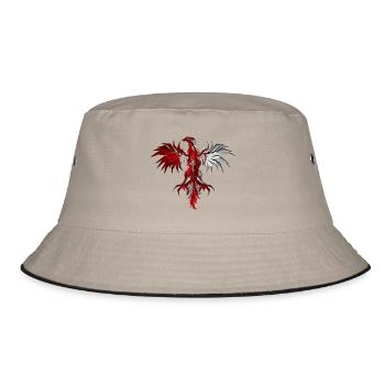 red & Wall - Bucket Hat - khaki/black - Front