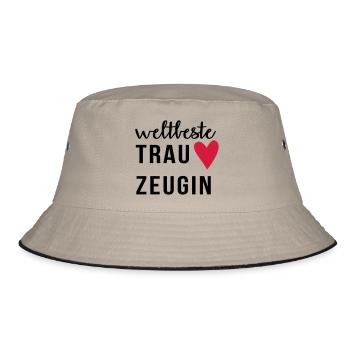 Weltbeste Trauzeugin - Bucket Hat - Khaki/Schwarz - Vorne