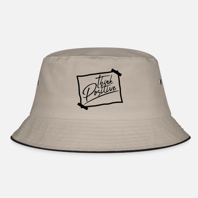 note memo think think positive positive bl Bucket Hat