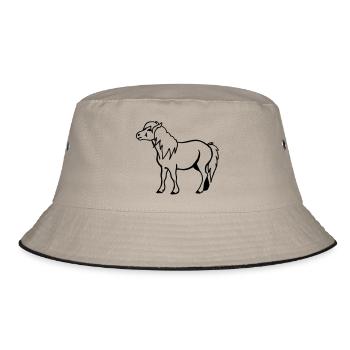Pony Pferdchen - Bucket Hat - Khaki/Schwarz - Vorne