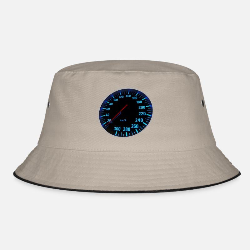 Blue Speedmeter - Tacho - Bucket Hat - Khaki/Schwarz