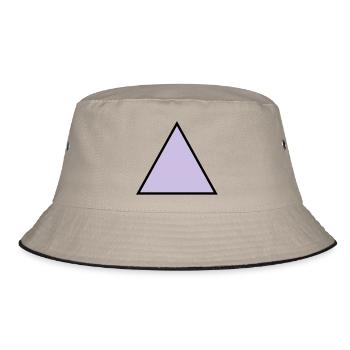 hipster triangle triangle shape - Bucket Hat - khaki/black - Front