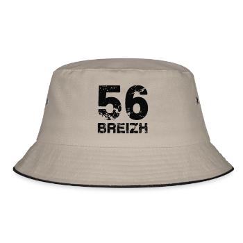 56 Breizh - Bucket Hat - khaki/black - Front