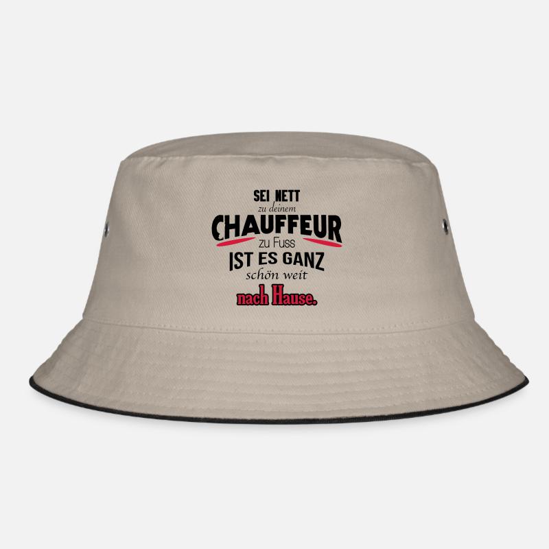 Witziges Chauffeur Shirt / Geschenk / Geschenkidee - Bucket Hat - Khaki/Schwarz
