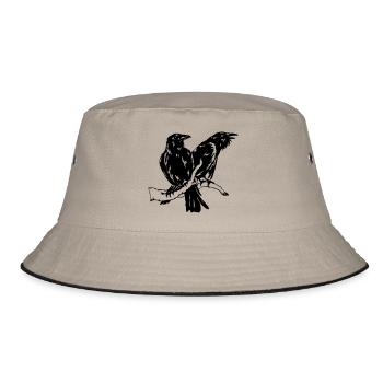 Hugin und Munin 01 - Bucket Hat - Khaki/Schwarz - Vorne