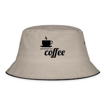 Kaffee - Bucket Hat - Khaki/Schwarz - Vorne
