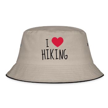 Hiking - Wandern - Randonnée - Sport - Bucket Hat - khaki/black - Front