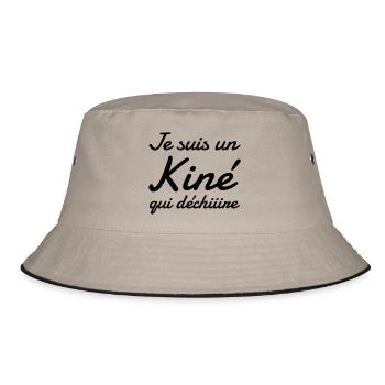 Krankengymnast / Krankengymnastin / Physio / - Bucket Hat - Khaki/Schwarz - Vorne