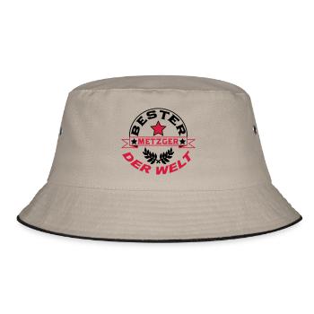 Metzger / Backer / Butcher / Baker / Vati - Bucket Hat - khaki/black - Front