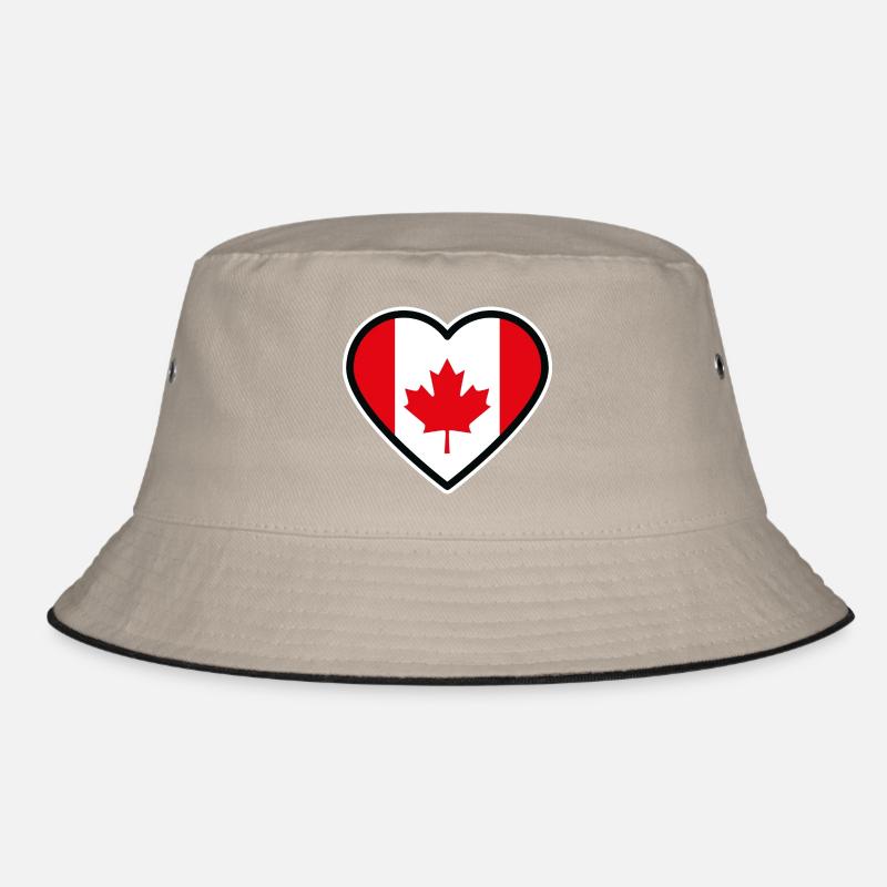 kanada flagge herz Bucket Hat