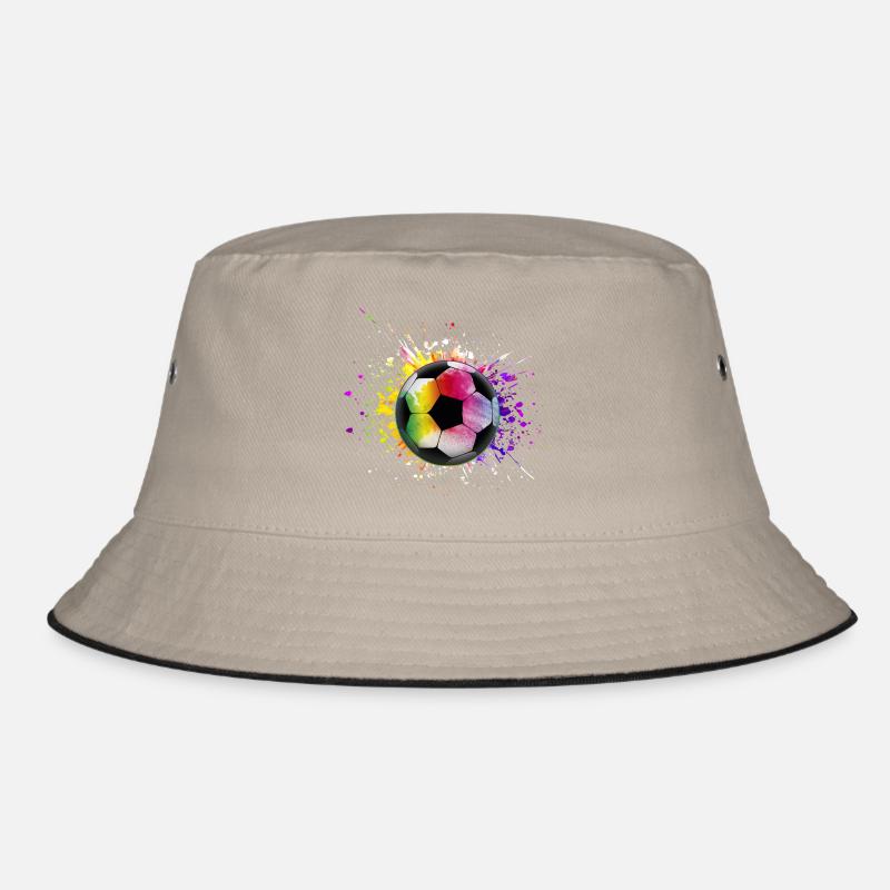 Bunter Fußball Regenbogenfarben Bucket Hat