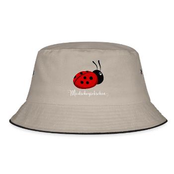 Modschegiebchen Ladybug Saxon Gift Idea - Bucket Hat - khaki/black - Front