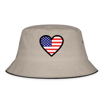 America - Bucket Hat - khaki/black - Front
