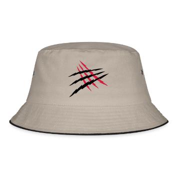 2 scratches wound - Bucket Hat - khaki/black - Front
