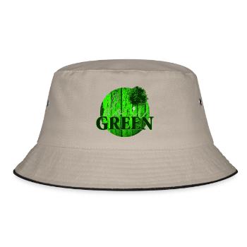 MAKE IT GREEN - Bucket Hat - khaki/black - Front